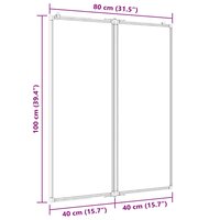 Whiteboard magnetisch inklapbaar 80x100x1,7 cm aluminium 7
