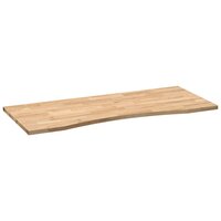 Bureaublad rechthoekig 120x50x2,5 cm onbehandeld eikenhout 4