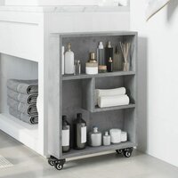 Opbergtrolley smal 48x13x68 cm bewerkt hout betongrijs 3