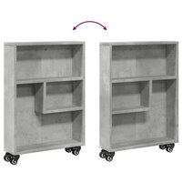 Opbergtrolley smal 48x13x68 cm bewerkt hout betongrijs 7