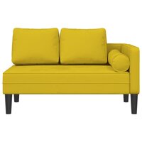 Chaise longue met kussens fluweel geel 3
