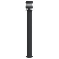 Vloerlamp voor buiten 3 st 110 cm roestvrijstaal zwart 6