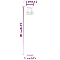 Vloerlamp voor buiten 3 st 110 cm roestvrijstaal zwart 7