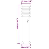 Buitenvloerlampen 3 st met sensors 60 cm roestvrijstaal zilver 7