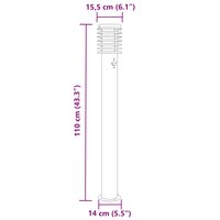 Vloerlamp voor buiten met sensor 110 cm roestvrijstaal zilver 7