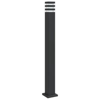 Buitenvloerlamp 110 cm aluminium zwart 2