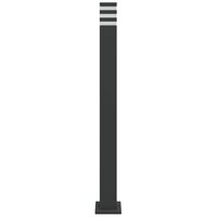 Buitenvloerlamp 110 cm aluminium zwart 4