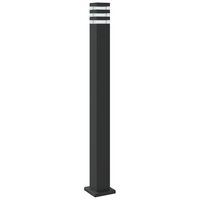 Vloerlamp voor buiten met sensor 110 cm aluminium zwart 6