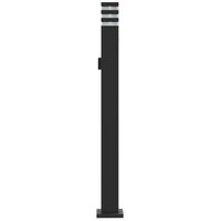 Buitenvloerlampen 3 st met stopcontact 110 cm aluminium zwart 5
