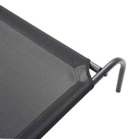 Hondenmand verhoogd 130x80x20 cm textiel en staal zwart 7