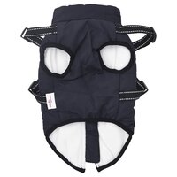 Hondenjas met harnas waterdicht reflecterend marineblauw L24 5