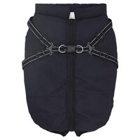 Hondenjas met harnas waterdicht reflecterend marineblauw L48 2