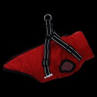 Hondenjas met harnas waterdicht reflecterend rood L28 6
