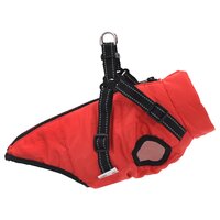 Hondenjas met harnas waterdicht reflecterend rood L36 4