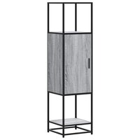 Hoge kast 35,5x35x139 cm bewerkt hout en metaal grijs sonoma 2