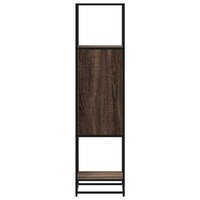 Hoge kast 35,5x35x139 cm bewerkt hout en metaal bruin eiken 4
