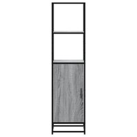 Hoge kast 35,5x35x139 cm bewerkt hout en metaal grijs sonoma 4