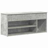 Schoenenbank 102x30,5x45 cm bewerkt hout betongrijs 2