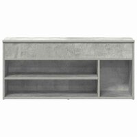 Schoenenbank 102x30,5x45 cm bewerkt hout betongrijs 4