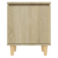 Nachtkastje met houten poten 40x30x50 cm sonoma eikenkleurig 6