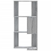Boekenkast 3-laags hoek 50x50x102 cm bewerkt hout grijs sonoma 4