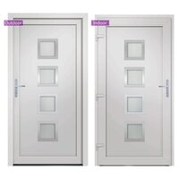 Voordeur 98x190 cm PVC wit 5