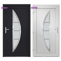 Voordeur 98x208 cm PVC antracietkleurig 6