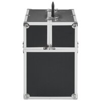 Make-up koffer 38x23x34 cm aluminium zwart 4