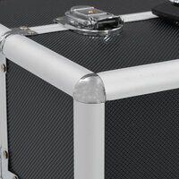 Make-up koffer 37x24x35 cm aluminium zwart 6