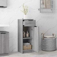 Badkamerkast 32x34x90 cm bewerkt hout grijs sonoma eikenkleurig 3