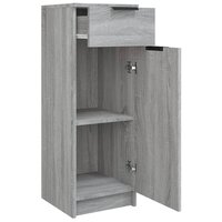 Badkamerkast 32x34x90 cm bewerkt hout grijs sonoma eikenkleurig 8