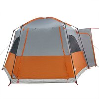 Autotent 4-persoons waterdicht grijs en oranje 7