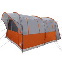 Autotent 4-persoons waterdicht grijs en oranje 5