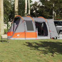 Autotent 2-persoons waterdicht grijs en oranje 3