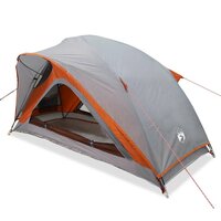 Tent 1-persoons waterdicht grijs en oranje 2
