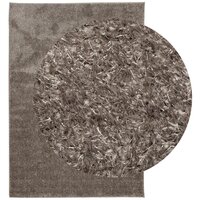 Vloerkleed ISTAN hoogpolig glanzend 120x170 cm grijs 3