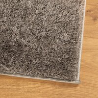 Vloerkleed ISTAN hoogpolig glanzend 120x170 cm grijs 4