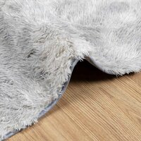 Hoogpolig vloerkleed NAVARRA 120x170 cm polyester lichtgrijs 5