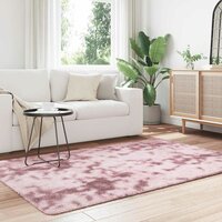 Hoogpolig vloerkleed NAVARRA 130x200 cm polyester stoffig roze 3