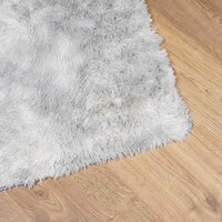 Hoogpolig vloerkleed NAVARRA 130x200 cm polyester lichtgrijs 4