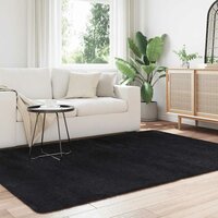 Hoogpolig vloerkleed NAVARRA 160x230 cm polyester zwart 3