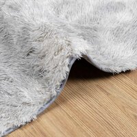 Hoogpolig vloerkleed NAVARRA 160x230 cm polyester lichtgrijs 5