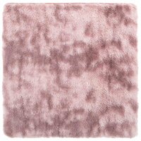 Hoogpolig vloerkleed NAVARRA 120x120 cm polyester stoffig roze 2