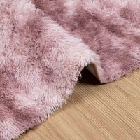 Hoogpolig vloerkleed NAVARRA 120x120 cm polyester stoffig roze 5