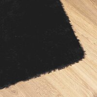Hoogpolig vloerkleed NAVARRA 160x160 cm polyester zwart 4