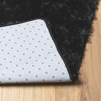 Hoogpolig vloerkleed NAVARRA 160x160 cm polyester zwart 6