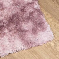 Hoogpolig vloerkleed NAVARRA 160x160 cm polyester stoffig roze 4