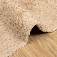 Hoogpolig vloerkleed NAVARRA 200x200 cm polyester beige 5