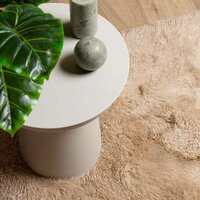 Hoogpolig vloerkleed NAVARRA 200x200 cm polyester beige 8
