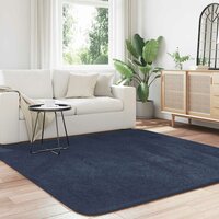 Hoogpolig vloerkleed NAVARRA 200x200 cm polyester marineblauw 3